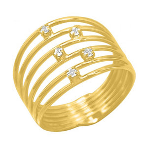 Coil Wrap 18K Gold Plate Ring