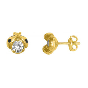 Alba Golden Ladybug Earrings