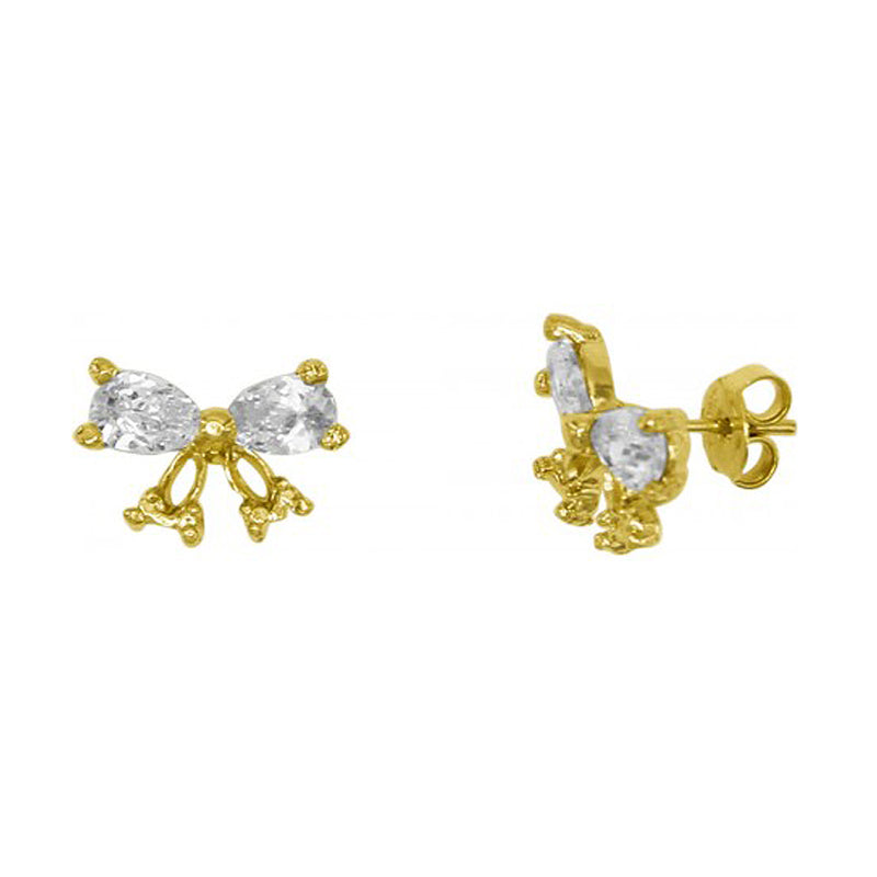 Dusk Bow Earrings in 18k Gold Plated