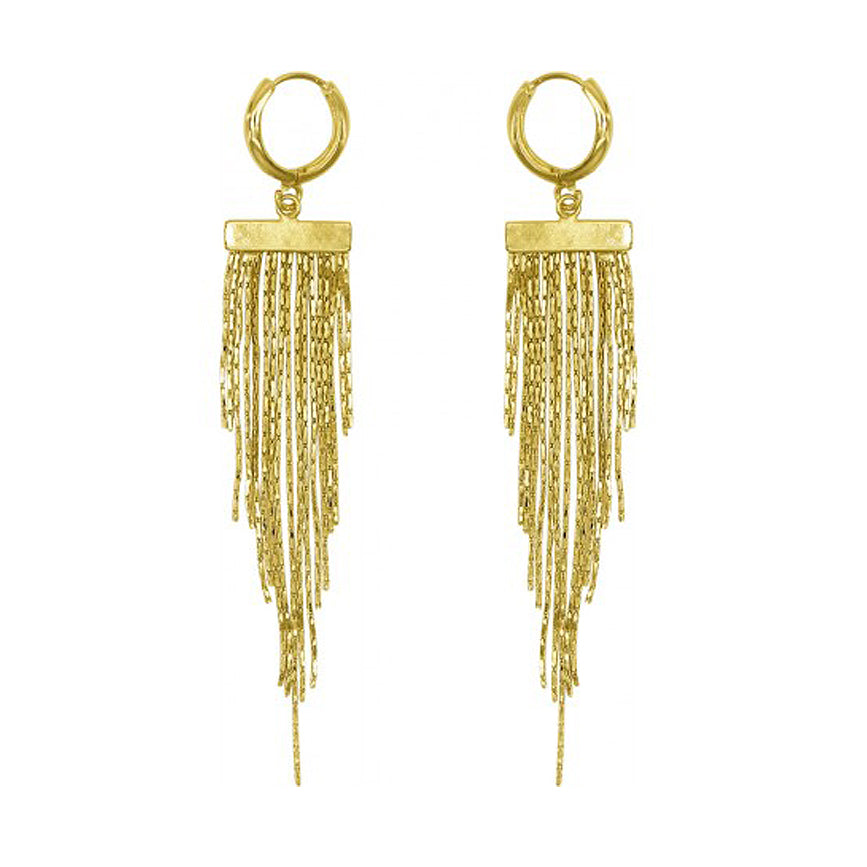 Norma Multi Chain Drop Earrings in 18K Gold Plated
