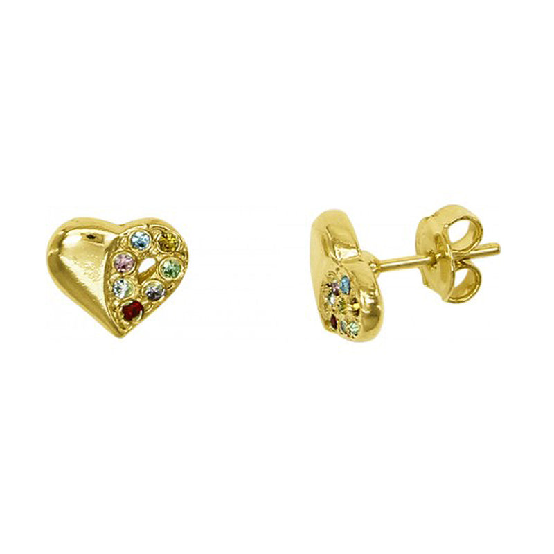 Sylvia Heart Earrings with Studs