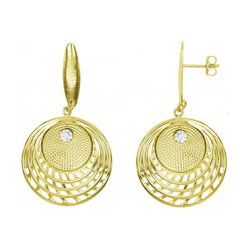 Zara Earrings in Round Shape in Gold