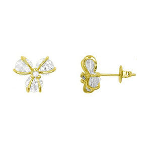 Willow Flower Earrings with Rhinestones