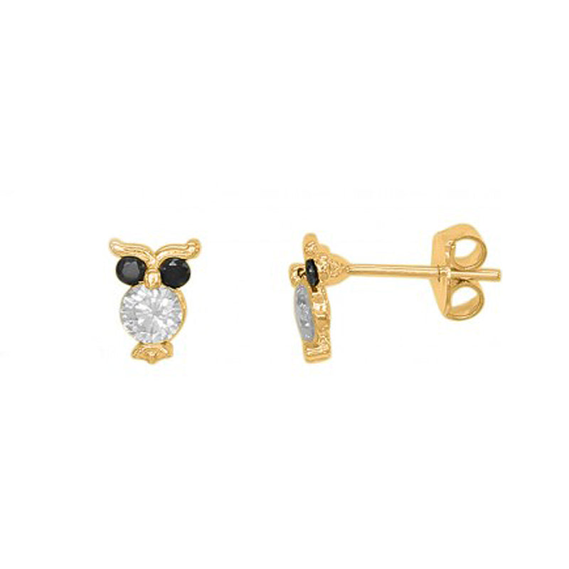 Owl Earrings in Gold