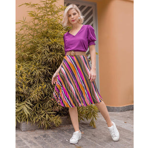 Karen Pleated Midi Skirt