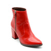 Carmin Red Patent Ankle Boots