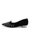 Amelia Pointed Flat Shoes in Black