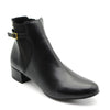 Joy Black Leather Ankle Boots