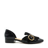 Luna Pointed Flat Shoes in Black Patent