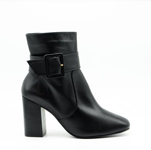 Zoey Black Mid-Calf Ankle Boots