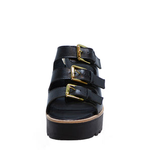 Jessie Platform Sandals in Black