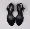 Martina Block Heeled Ladies Sandals in Black - Leather Heal