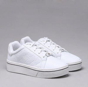Ximena Lace up Sneakers in White