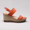 Emma Peach Platform Spadrille Wedge Sandals