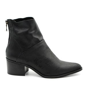 Carol Black Pointed Toe Ankle Boots