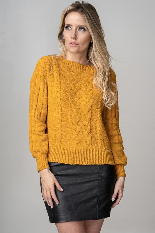 Lulu Mustard Knit