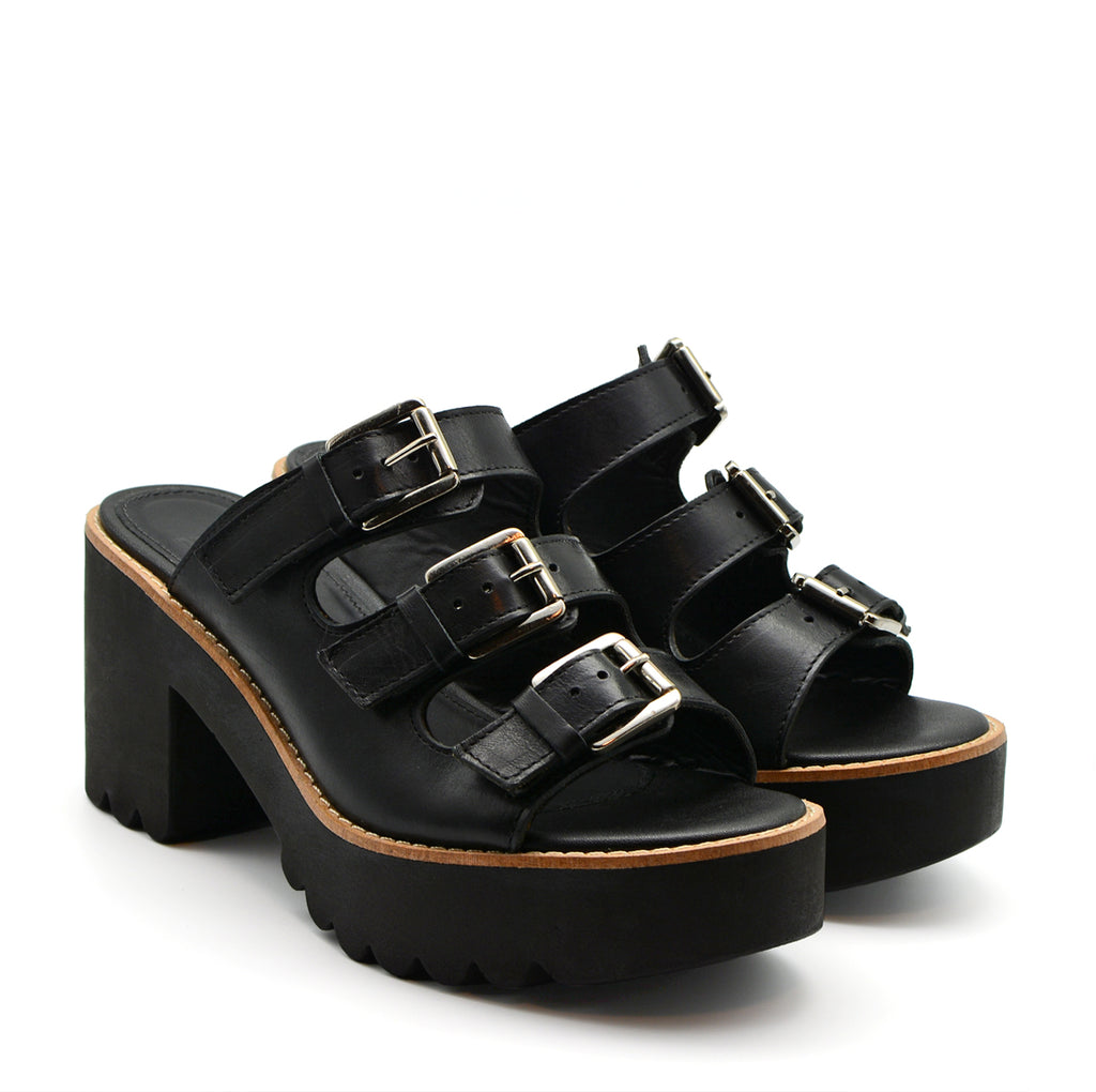 Jessie Platform Sandals in Black
