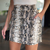 Bex High Waist Skirt Shorts in Snake Print