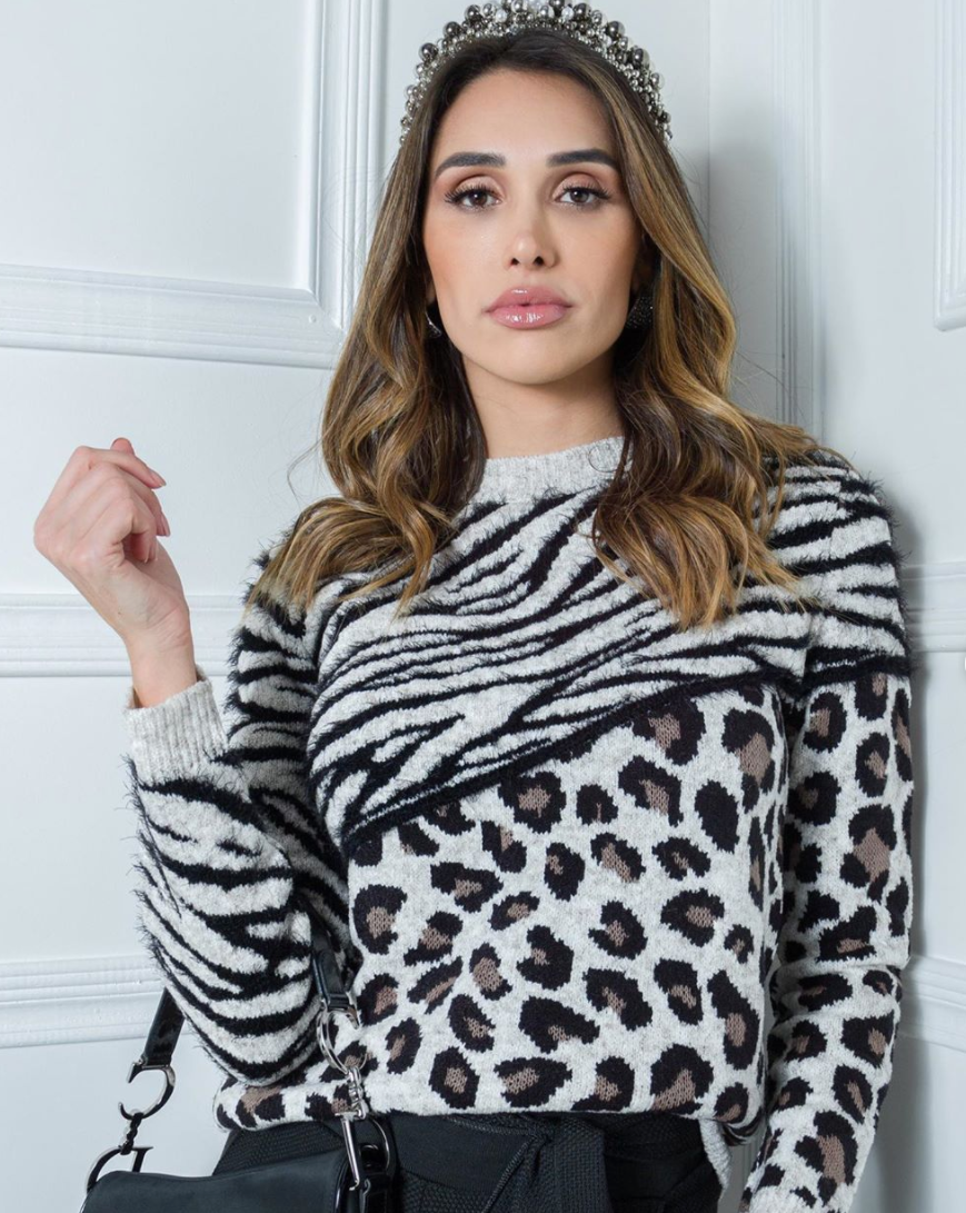 Aly Zebra & Leopard Knit