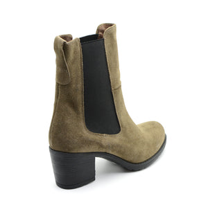 Tuani Green Suede Mid-Calf Boots